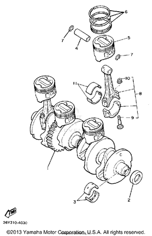 Crankshaft Piston Schematic