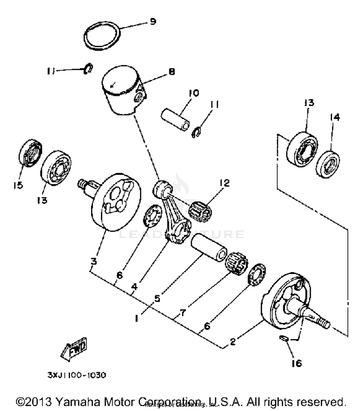 Piston & Con - Rod Assembly Schematic