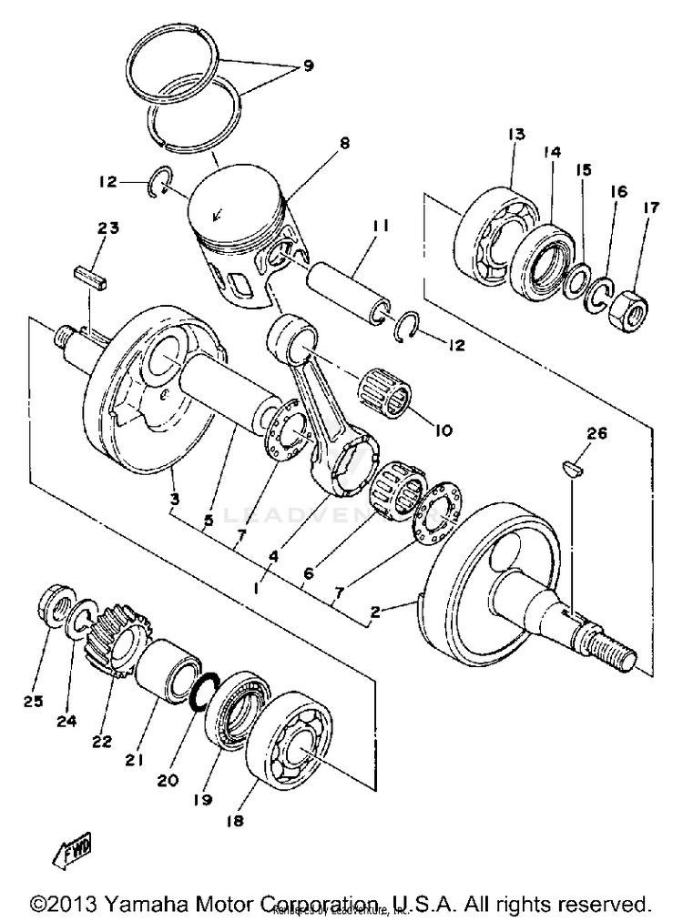 Crank - Piston Schematic