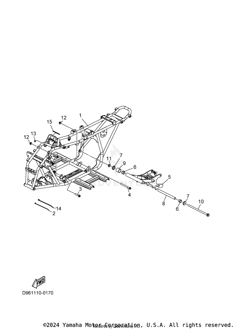 Frame GRIZZLY 110 - YFM01GYXTG - 2026 Schematic