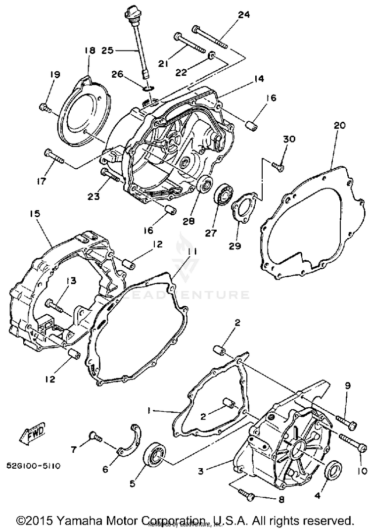 Crankcase Cover 1 Schematic