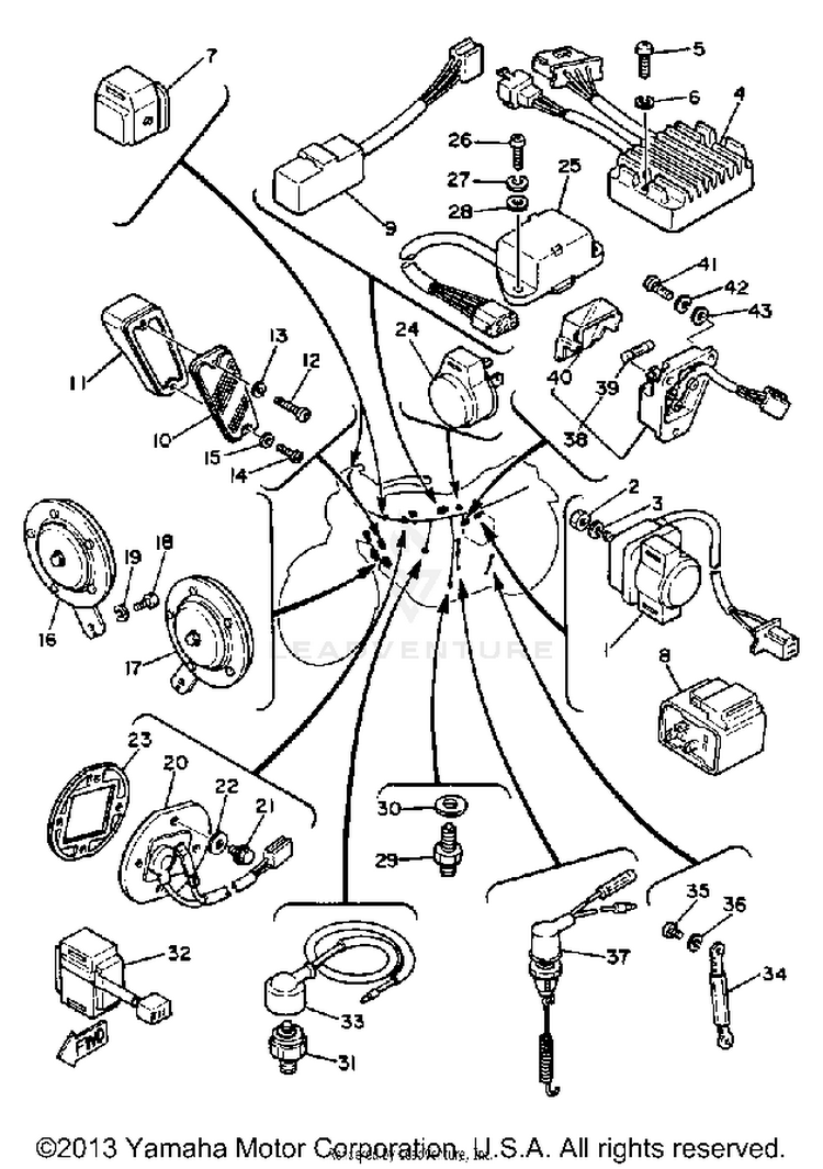 Electrical 2 XS1100SH - 1981 Schematic