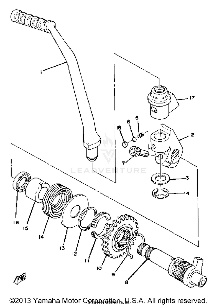 Starter Yz125e - F Schematic