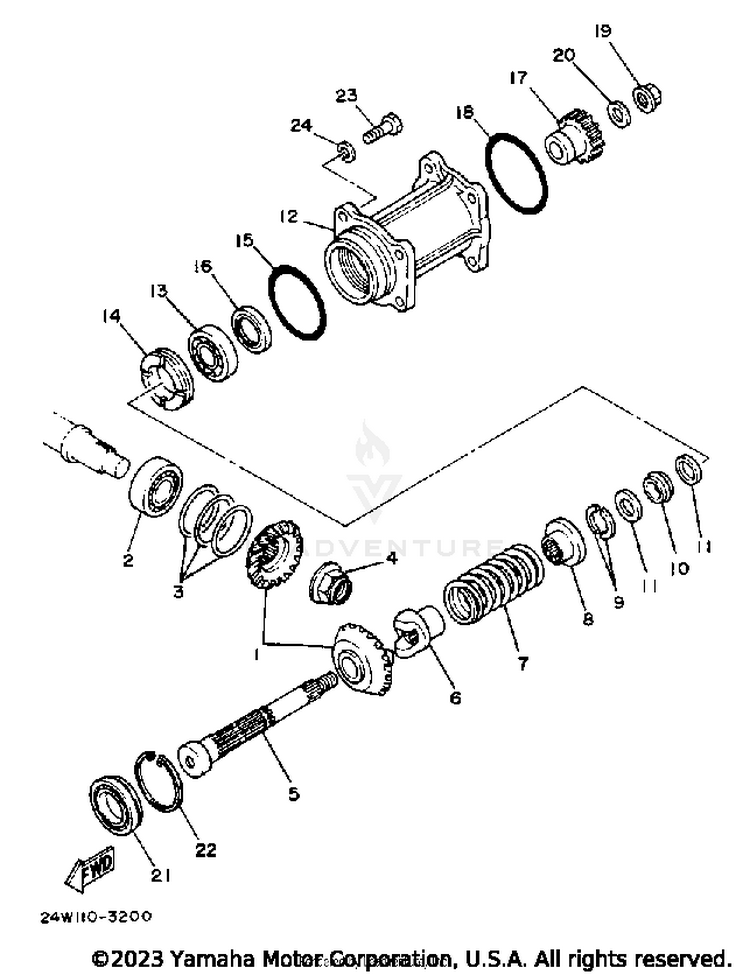 Middle Drive Gear Schematic