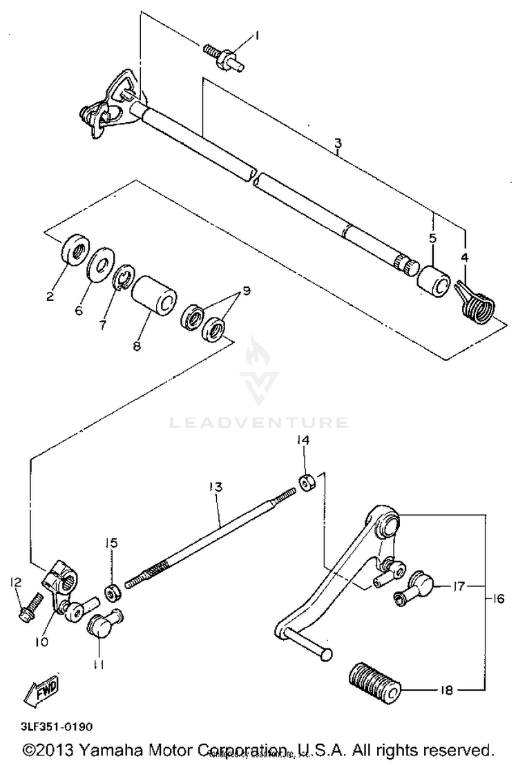 Shift Shaft Schematic