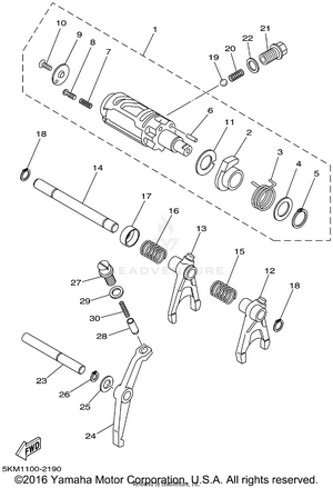 Shift Cam Fork Schematic