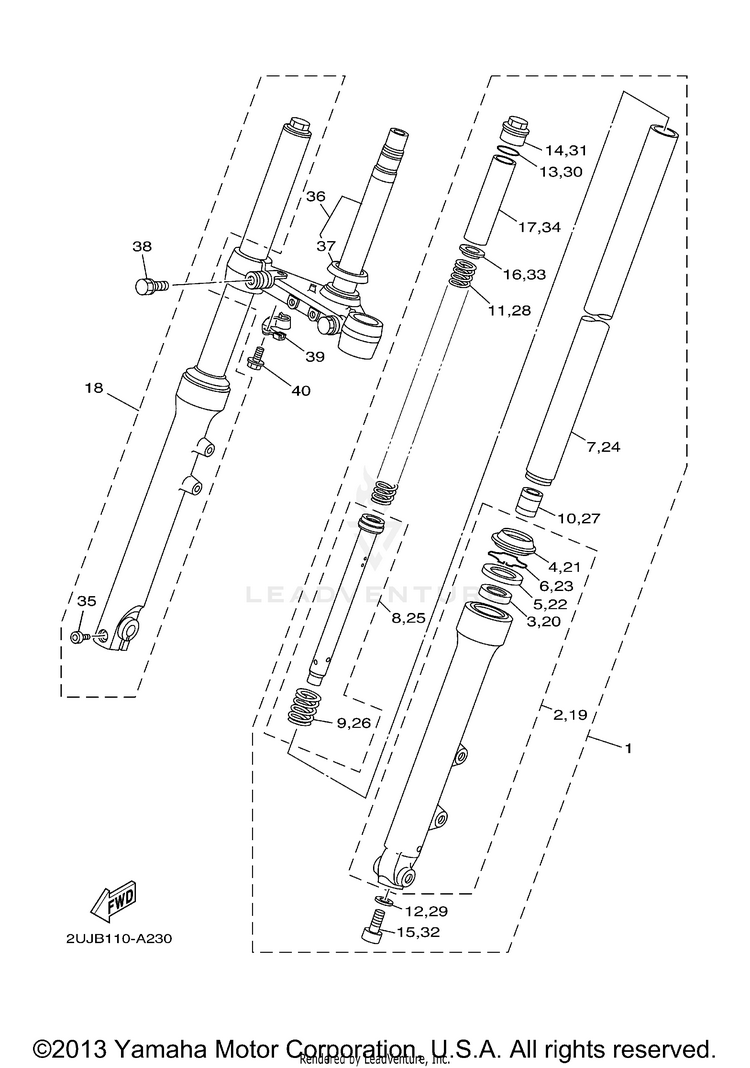 Front Fork Schematic