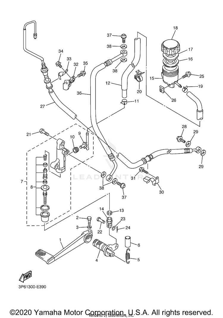 Rear Master Cylinder Schematic