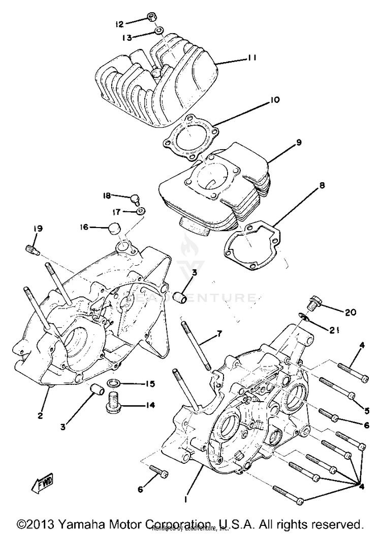 Crankcase - Cylinder Schematic