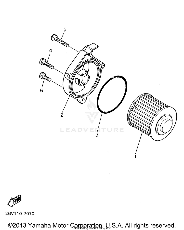 Oil Cleaner VIRAGO 535 - XV535HC - 1996 Schematic