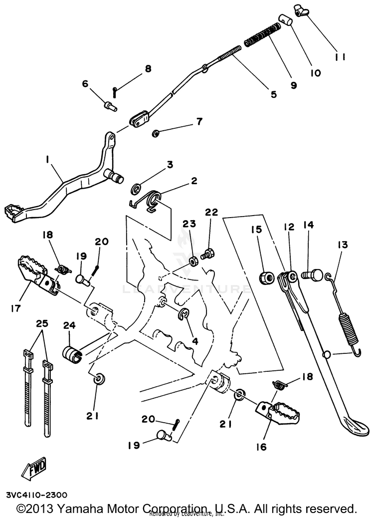 Stand - Footrest Schematic