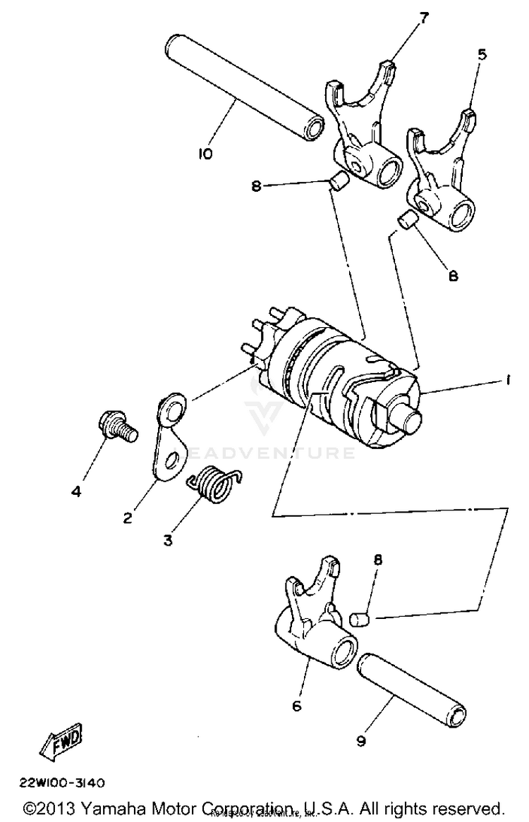 Shift Cam - Fork Schematic