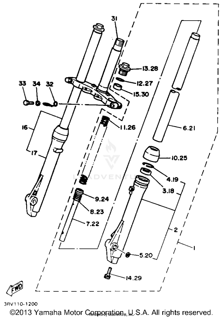 Front Fork Schematic