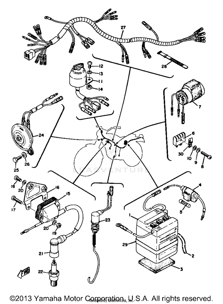 Electrical GT80A - 1974 Schematic