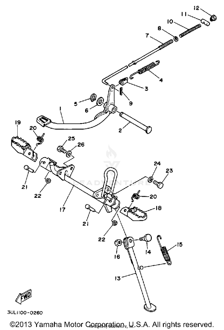 Stand-Footrest Schematic