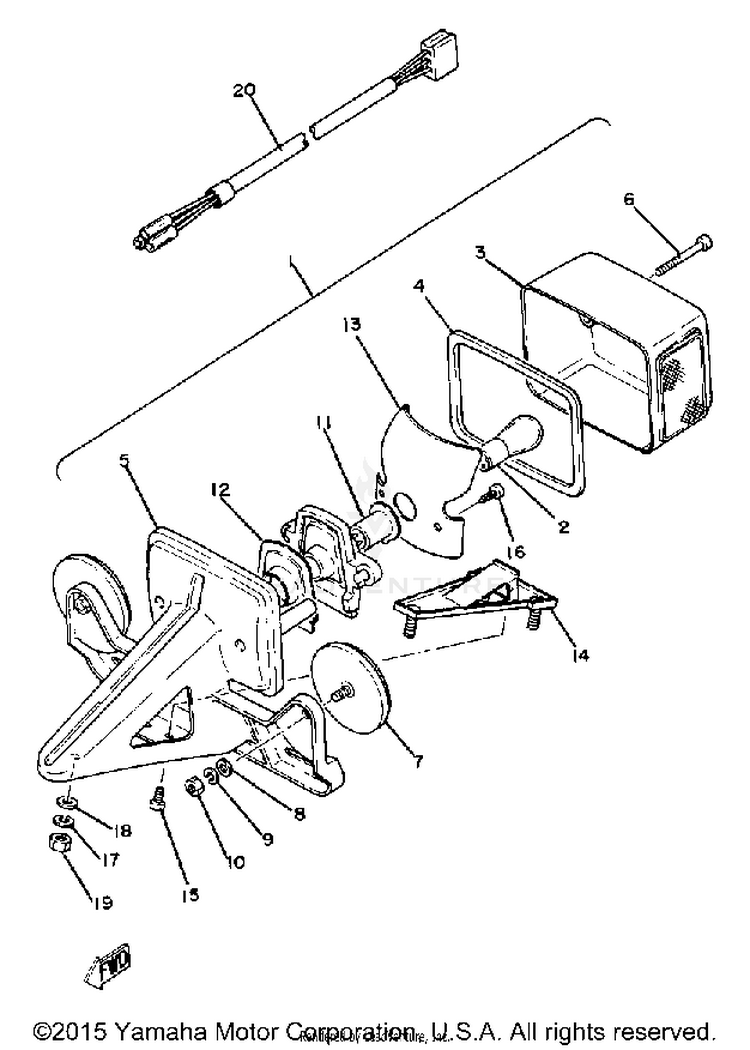 Taillight XT250H - 1981 Schematic