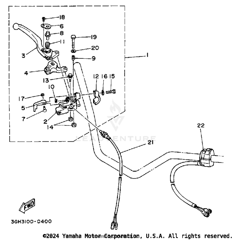 Handle Swithc-Lever Schematic