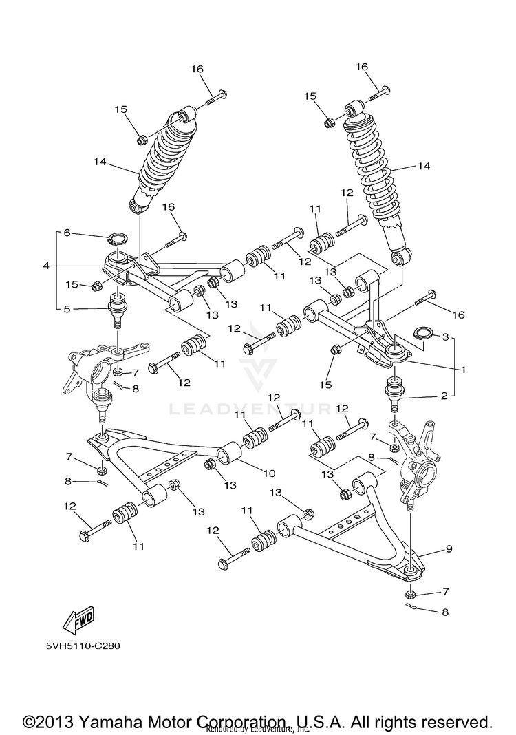 Front Suspension Wheel Schematic