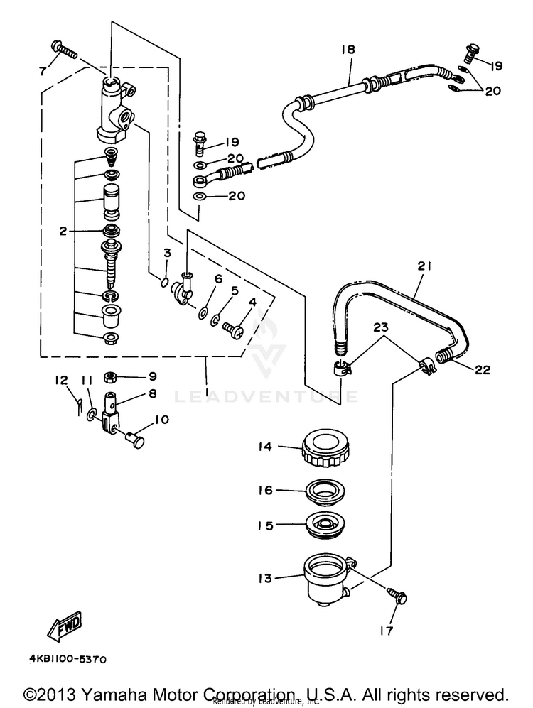 Rear Master Cylinder Schematic