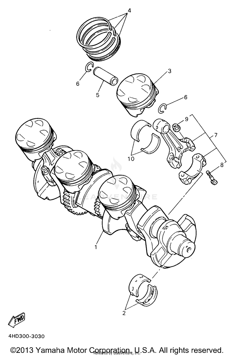 Crankshaft Piston Schematic