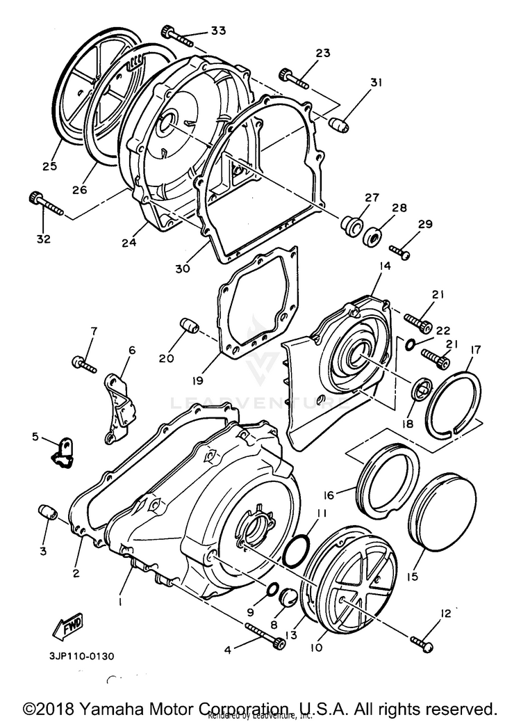 Crankcase Cover 1 Schematic