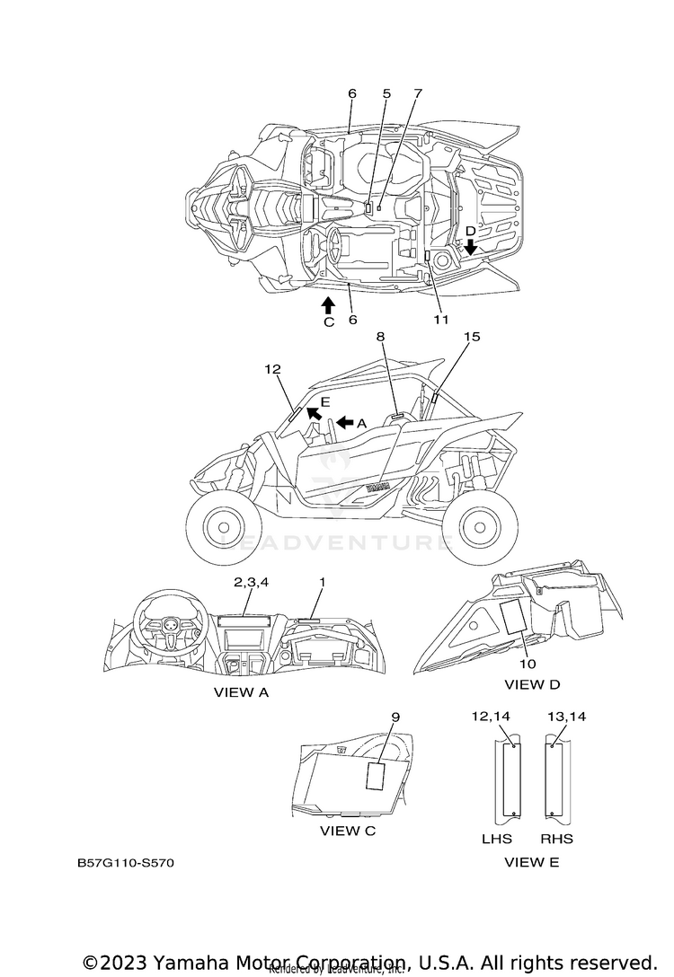 Emblem Label 1 YXZ1000R EPS SS SE - YXZ10YESHS - 2017 Schematic