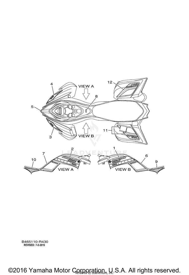 Graphics RAPTOR 700R SE - YFM70RSSGY - 2016 Schematic