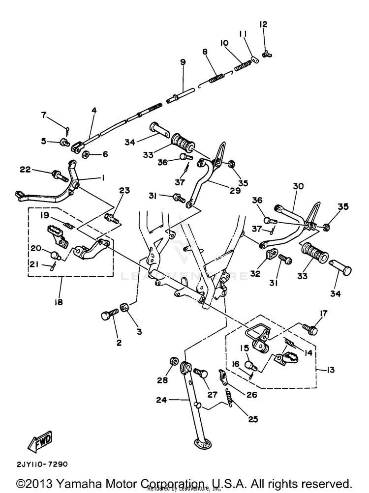 Stand Footrest Schematic
