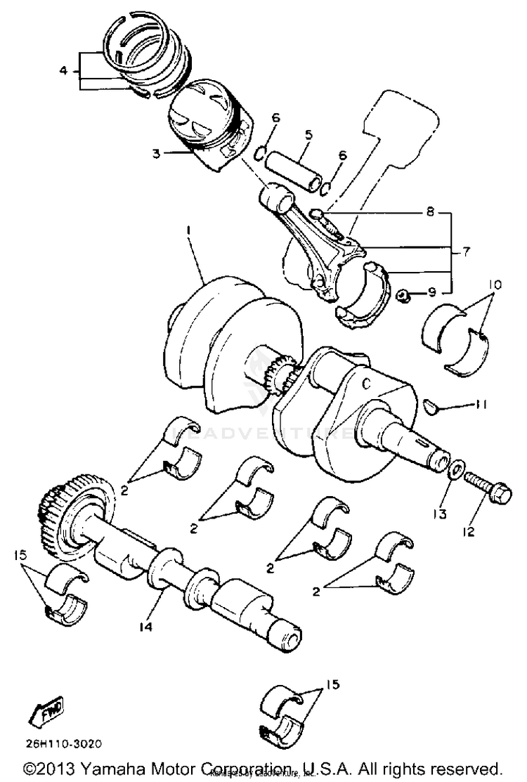 Crankshaft Piston Schematic