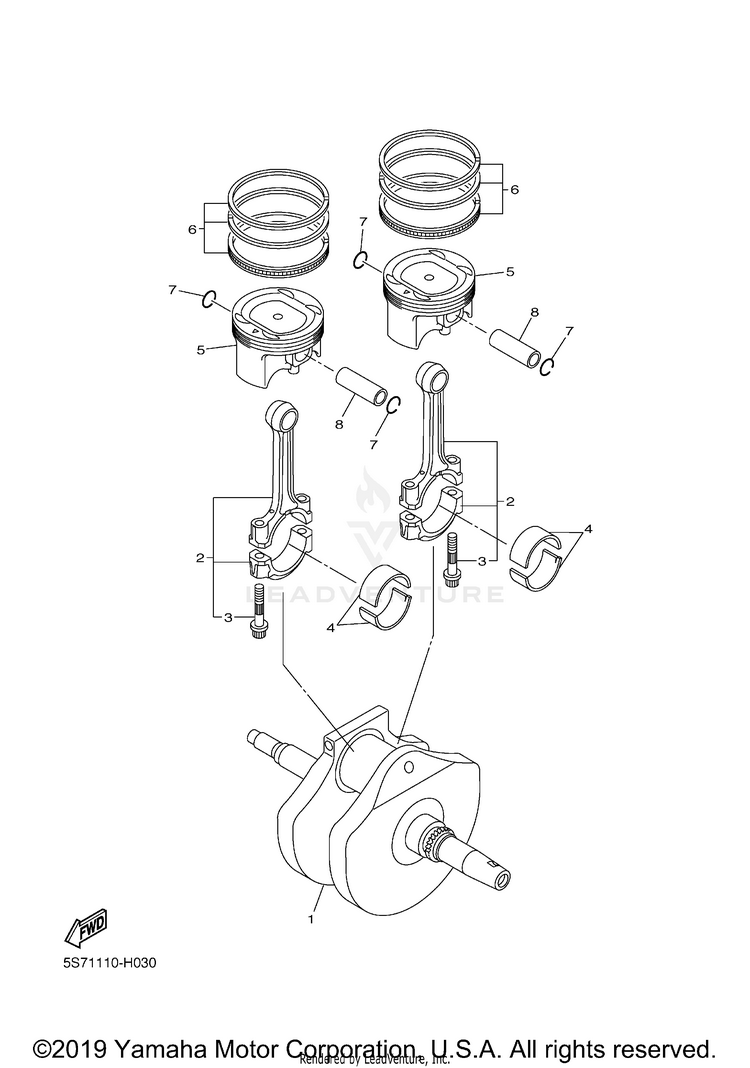 Crankshaft Piston Schematic