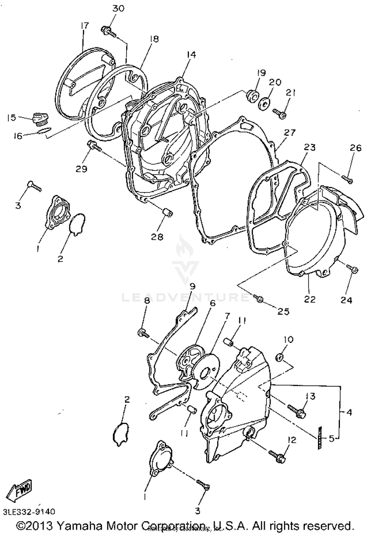 Crankcase Cover 1 Schematic