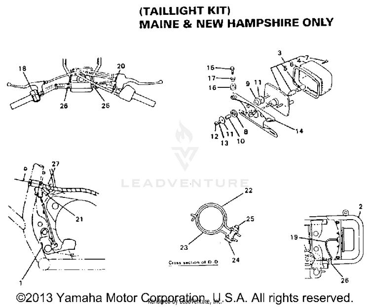 Taillight Kit Maine New Hampsire BLASTER - YFS200E_MN - 1993 Schematic