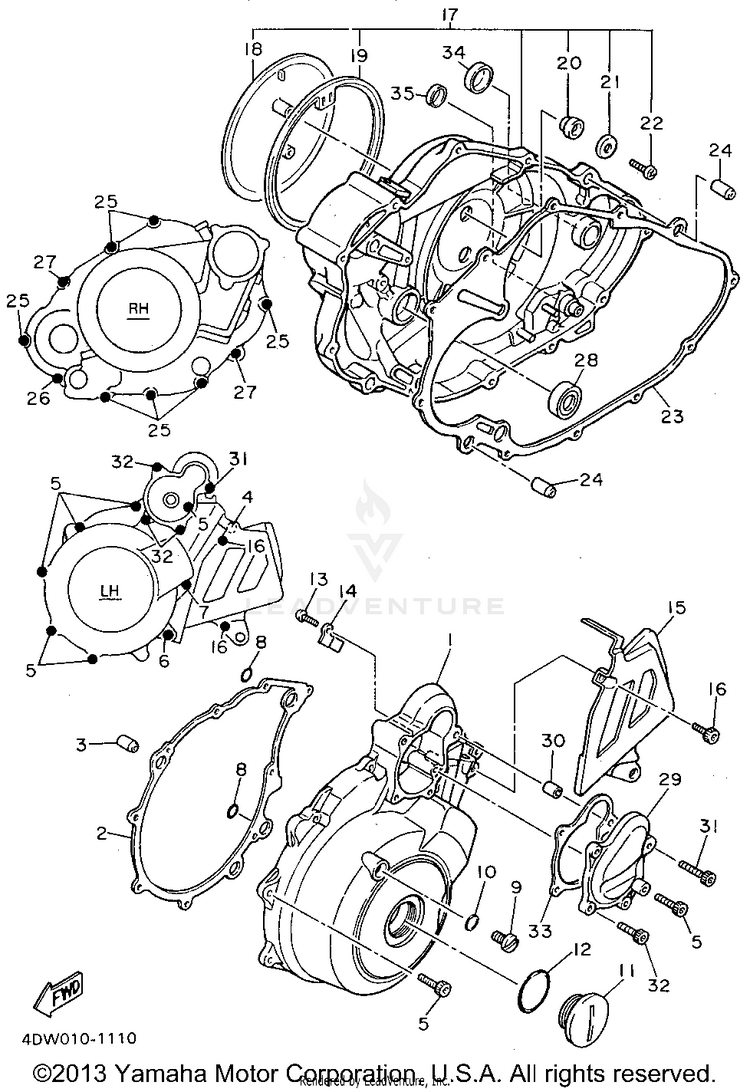 Crankcase Cover 1 Schematic