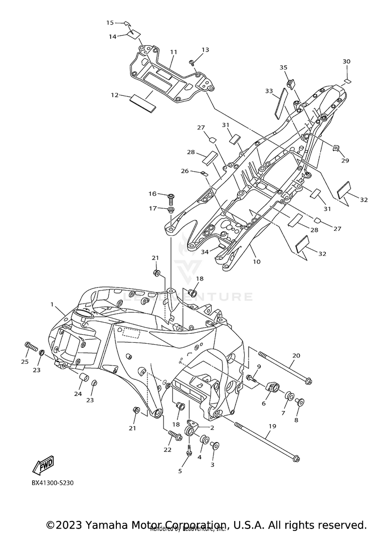 Frame YZFR1 - YZFR1HCB - 2017 Schematic