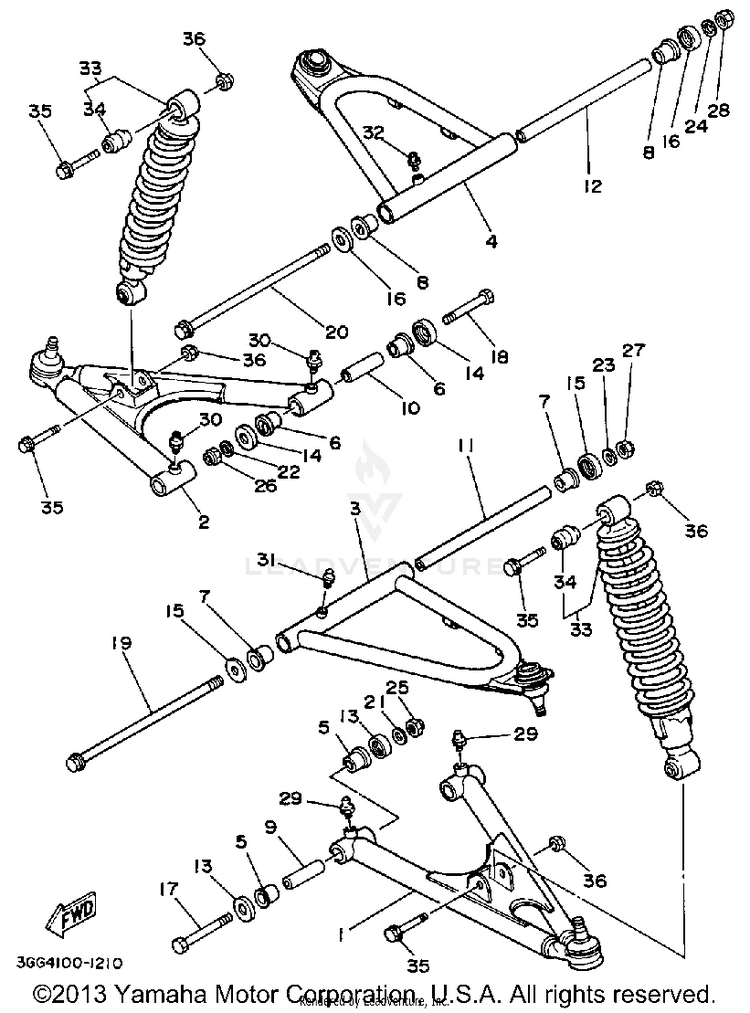 Front Suspension-Wheel Schematic