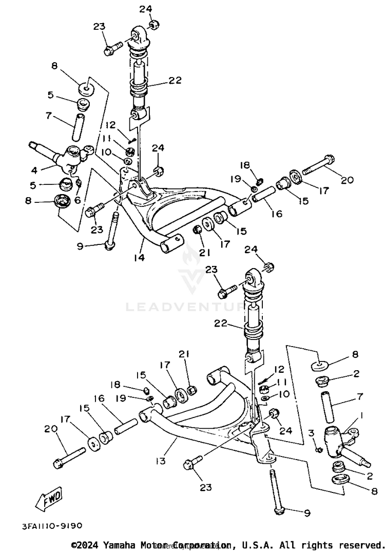 Front Suspension - Wheel Schematic