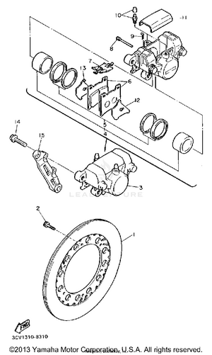 Rear Brake Caliper Schematic