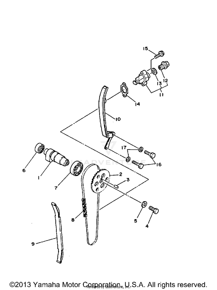 Camshaft-Chain BIG BEAR - YFM350FWB_MNH - 1991 Schematic