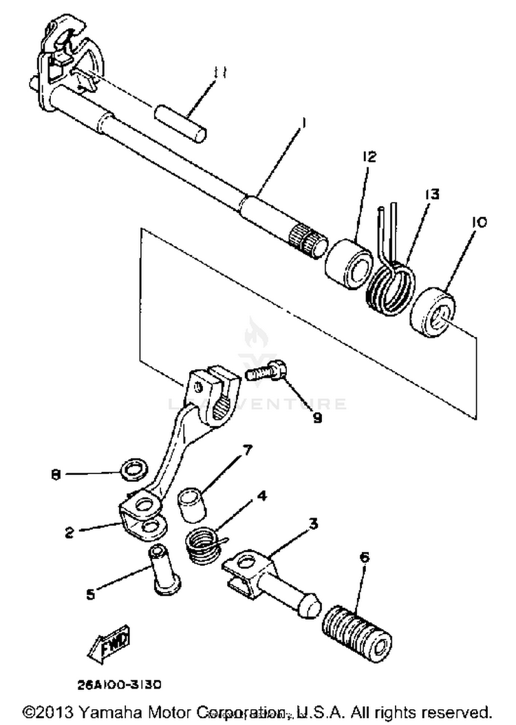 Shift Shaft - Pedal Schematic