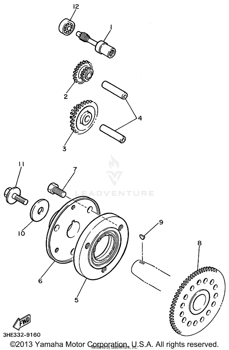 Starter Clutch Schematic