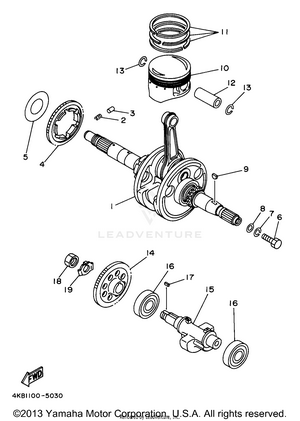 Crankshaft Piston Schematic