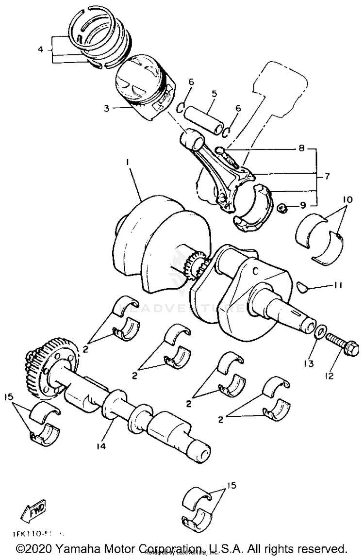 Crankshaft Piston Schematic