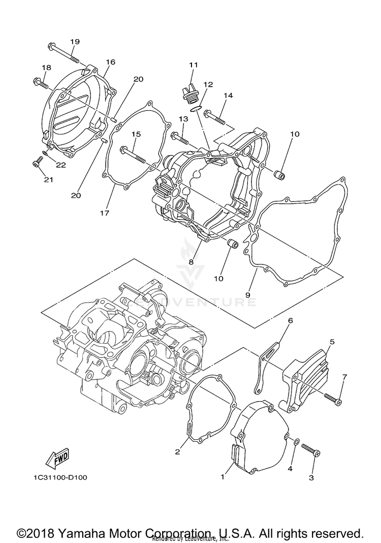 Crankcase Cover 1 Schematic