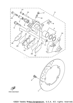 Rear Brake Caliper Schematic