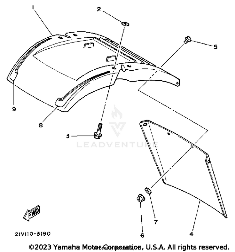 Front Fender Ytm200l Schematic