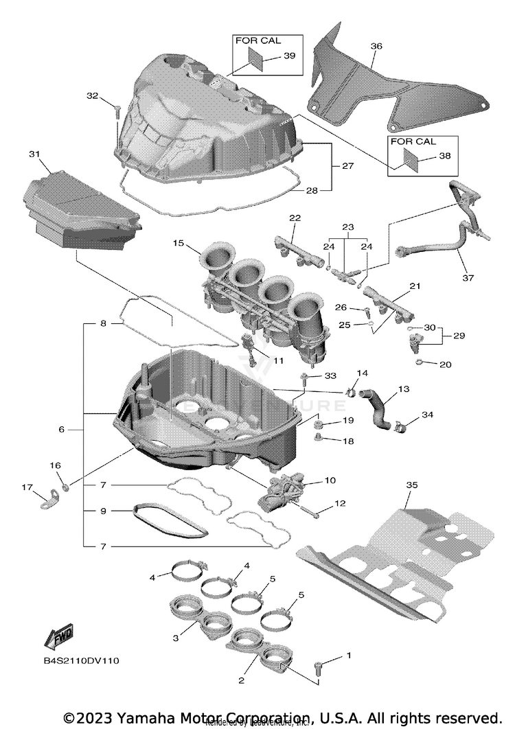 Intake YZFR1 - YZFR1LCB - 2020 Schematic