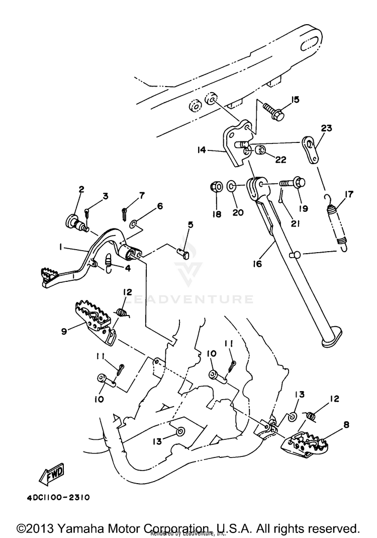 Stand - Footrest Schematic