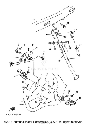 Stand - Footrest Schematic