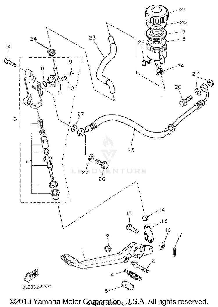 Rear Master Cylinder Schematic