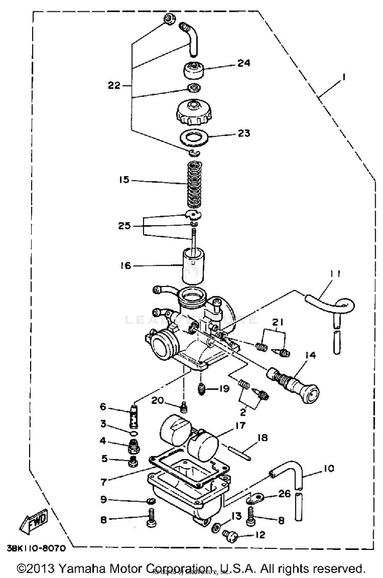 Carburetor DT50L - 1988 Schematic